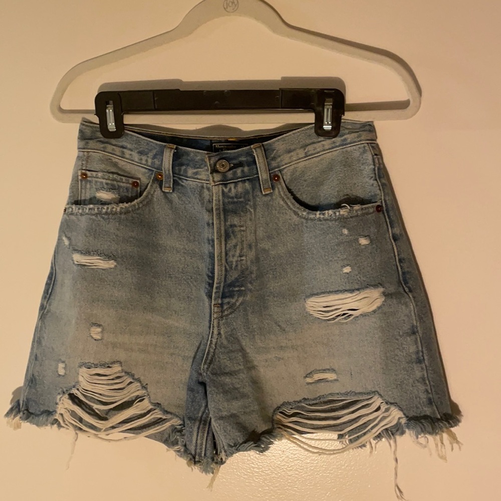 Abercrombie High Rise Denim Shorts